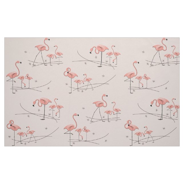 Tecido Flamingos Rosa Padrão grande múltiplo (Fat Quarter)