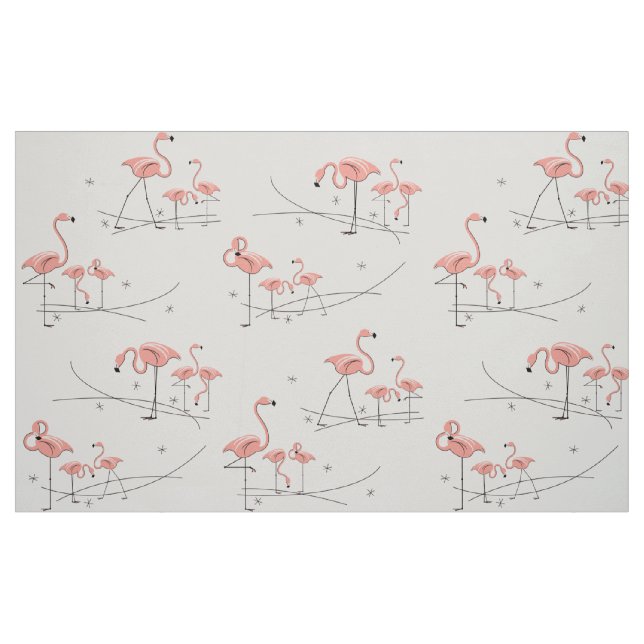 Tecido Flamingos Rosa Padrão multigrande (Fat Quarter)