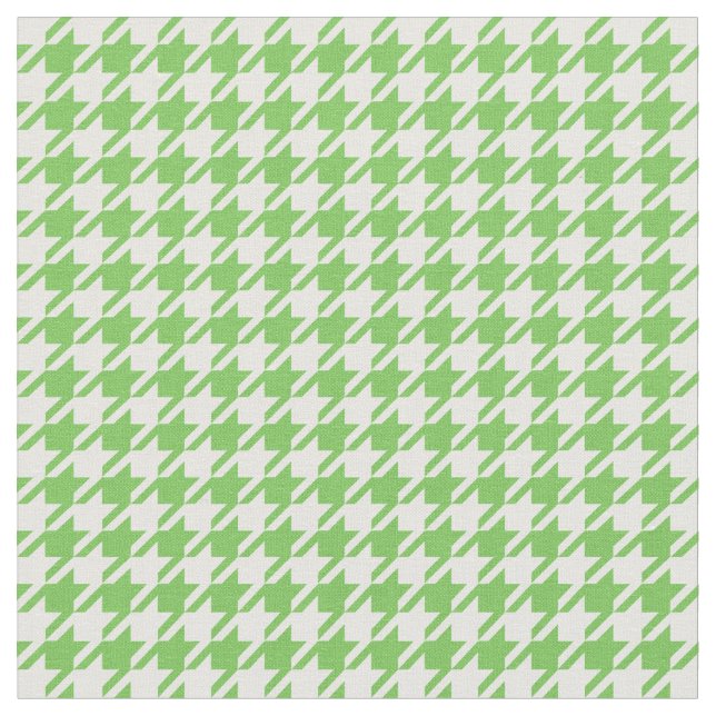 Tecido Flash verde & Houndstooth branco (Detalhe)