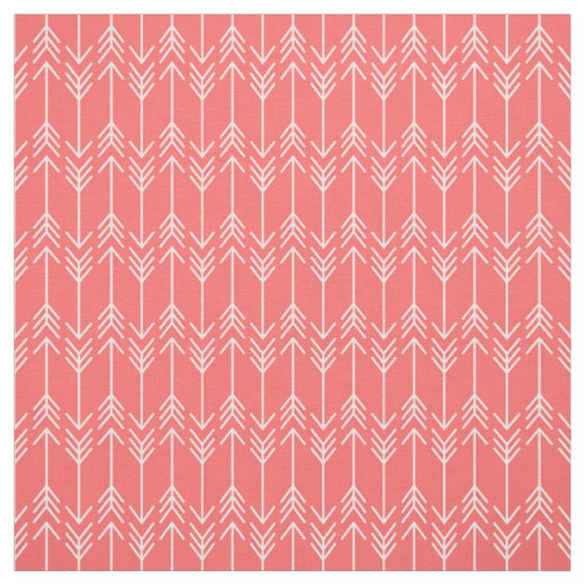 Tecido Flechas Coral em Herringbone (Modelo)