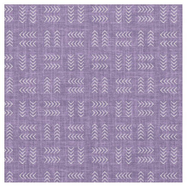 Tecido Flechas em Linho Roxo Heather Escuro (Detalhe)