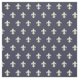 Tecido Fleur de lis Vintage Artesanato francês azul de co