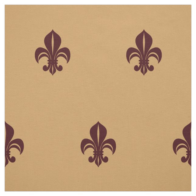 Tecido Fleur de lys french, vermelho, amarelo (Modelo)