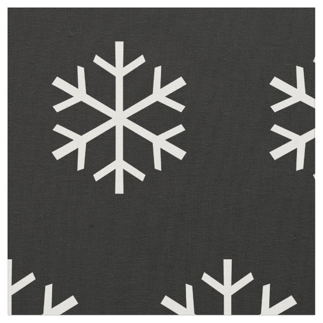 Tecido +{ Flocos de neve brancos }+ (Detalhe)