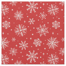 Flocos de neve brancos elegantes em fundo vermelho