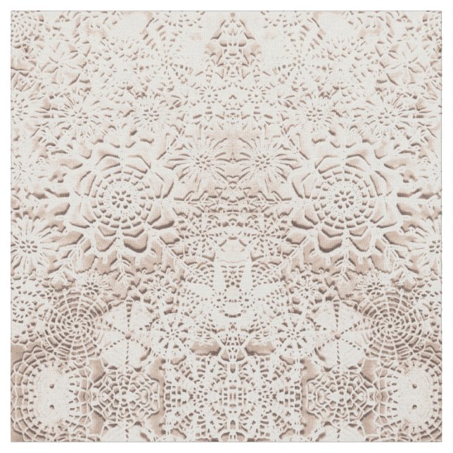 Tecido Flocos de neve do creme da baunilha de Lillian (Detalhe)