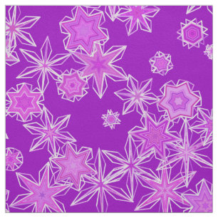 Tecido Flocos de neve geométricos modernos, roxo Amethys