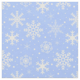 Tecido Flocos de neve no azul-gelo