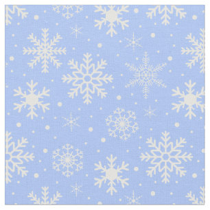 Tecido Flocos de neve no azul-gelo