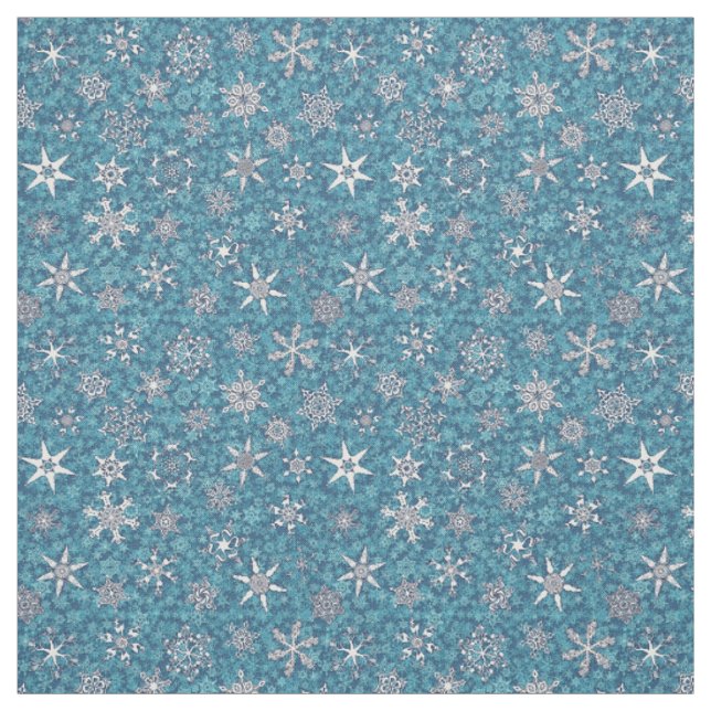 Tecido flocos de neve sobre o fundo azul-de-neve do mar a (Modelo)