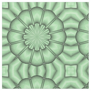 Tecido Flor abstrato em verde-claro