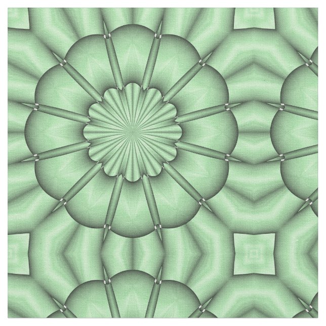Tecido Flor abstrato em verde-claro (Detalhe)