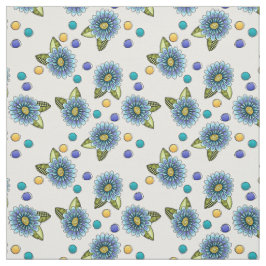 Tecido Flor Azul Escuro