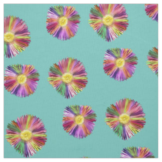 Tecido Flor Colorida Boho Floral Chic Azul
