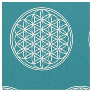 Tecido FLOR DA VIDA - Símbolo de Geometria Sagrado 2