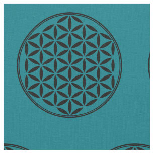 Tecido FLOR DA VIDA - Símbolo de Geometria Sagrado cheio 