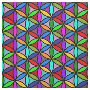 Tecido Flor da vida - teste padrão sem emenda - multi