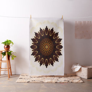 Tecido Flor de Caimento de Mandala......