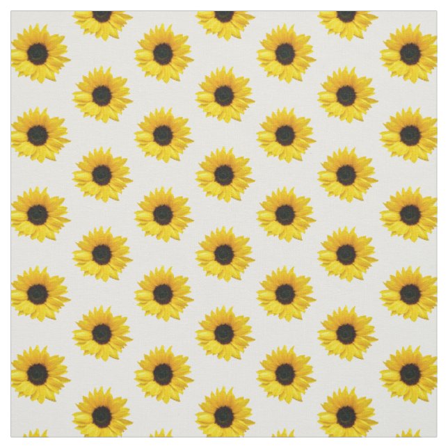 Tecido Flor de Girassol Amarelo-Russo Floral (Modelo)