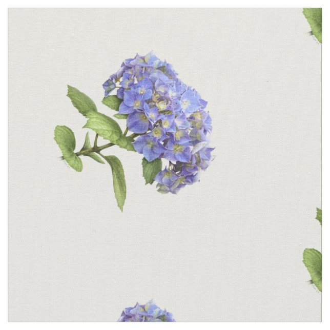 Tecido Flor de Hortênsia Azul (Detalhe)