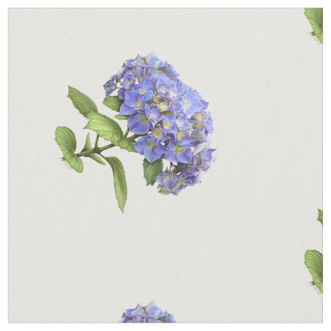 Tecido Flor de Hydrangea Azul (Detalhe)