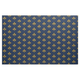 Tecido Flor de lis Dourado
