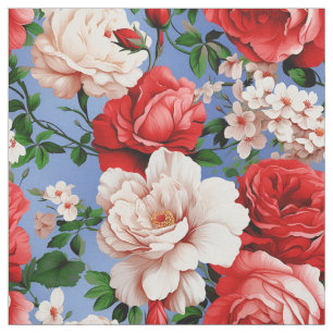 Tecido Flor Grande da Rosa vermelha Retroativa