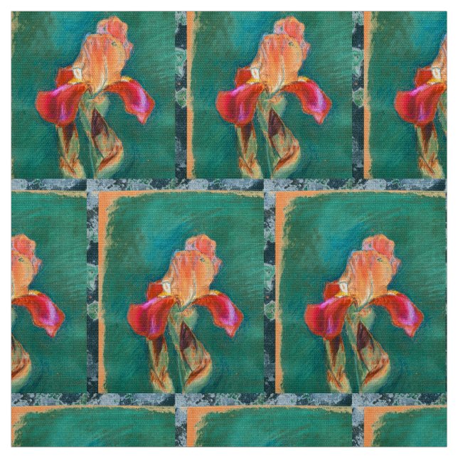 Tecido Flor Iris Colorido (Modelo)