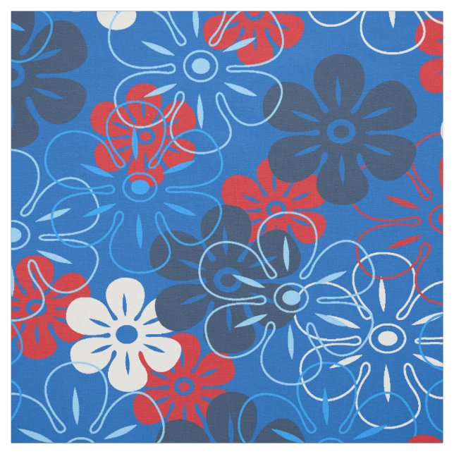 Tecido Flor Rain Havaiano Retro Floral (Modelo)