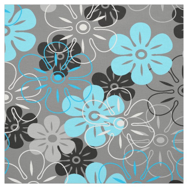 Tecido Flor Rain Havaiano Retro Floral (Modelo)