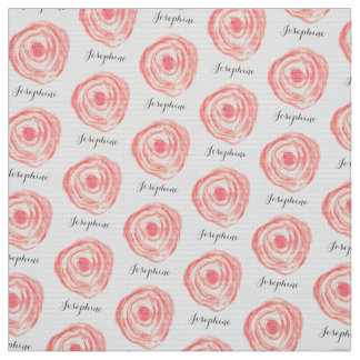 Tecido Flor Rosa Cor de Água Personalizada