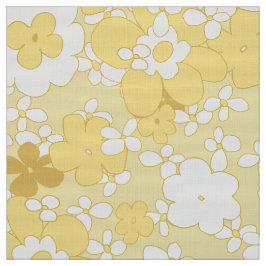 Tecido floral amarelo pastel de 60 anos