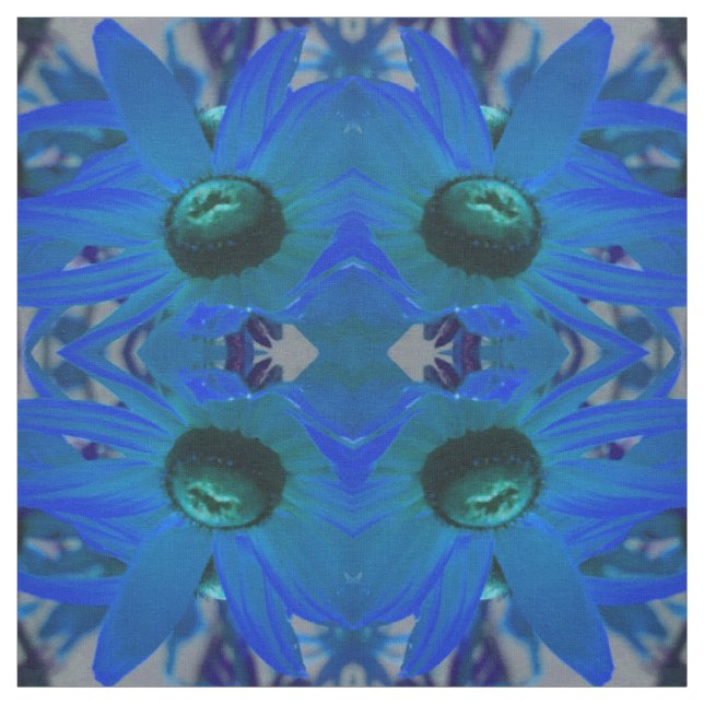 Tecido Floral Azul (Modelo)