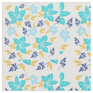 Tecido Floral Azul