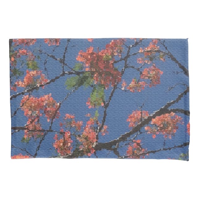 Tecido Floral, Azul (Frente)