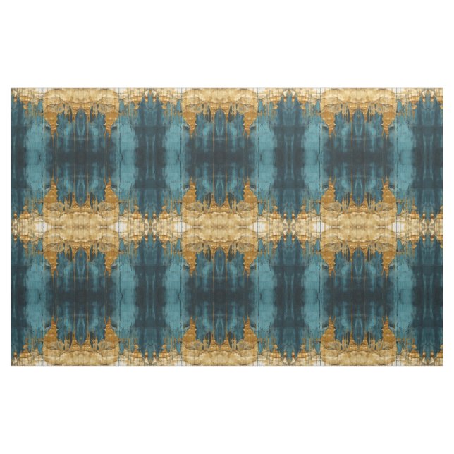 Tecido Floral Azul Padrão Sem Costura Boho Moderno (Fat Quarter)