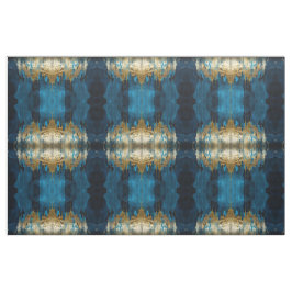 Tecido Floral Azul Padrão Sem Costura Boho Moderno