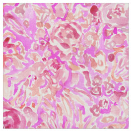Tecido Floral Beachy coral cor-de-rosa abstrato do