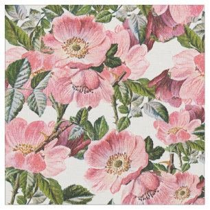 Tecido Floral boémio coral do rosa da verde floresta do