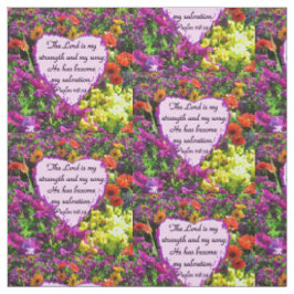 Tecido FLORAL bonito PSALM FLORAL 118:14 FOTO
