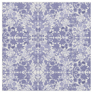 Tecido floral branco azul do desenhista