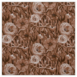 Tecido Floral Brown
