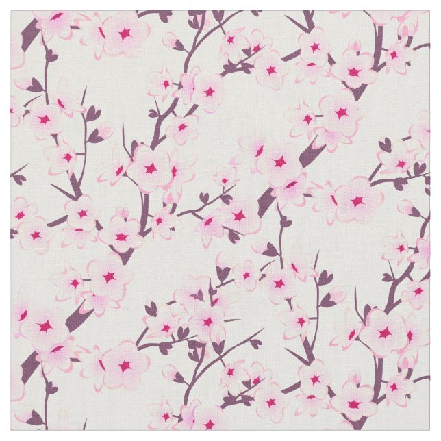 Tecido Floral Cherry Blossoms (Detalhe)