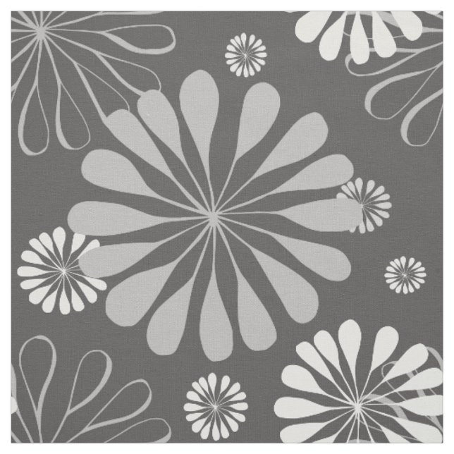 tecido floral cinza (Modelo)