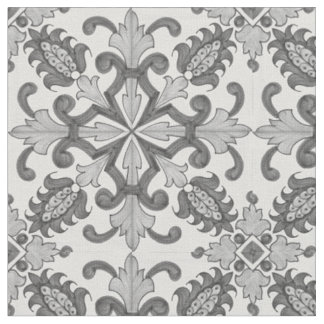 Tecido floral cinzento do Victorian