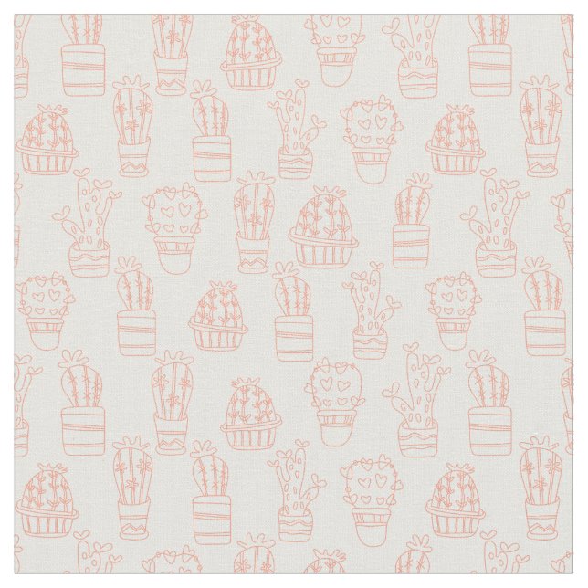 Tecido floral com flores do cacto (Detalhe)