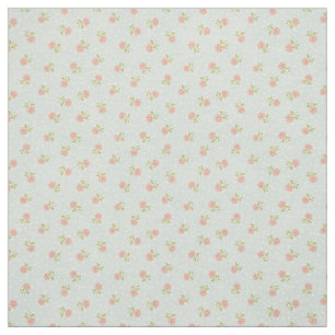 Tecido floral cor-de-rosa branco das bolinhas azuis