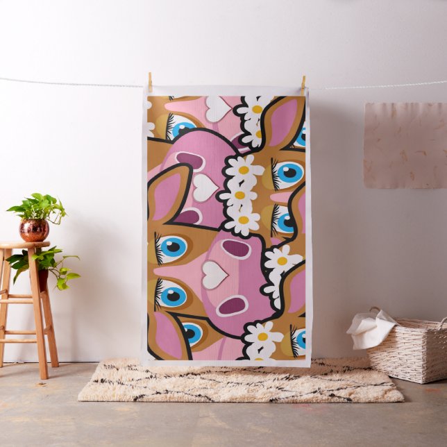 Tecido Floral da Borboleta das Vacas (In Situ)