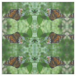 Tecido Floral da Borboleta Monarca bonito