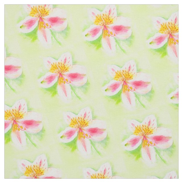 Tecido floral de lily botânica do Peru (Modelo)